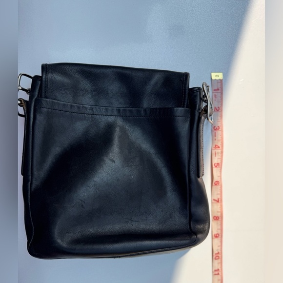 Coach Vintage Messenger Bag Black Leather Signature Lining Style 9335 (No Strap) - Picture 4 of 9